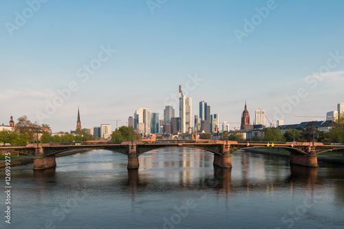 Skyline of Frankfurt city in Germany. 