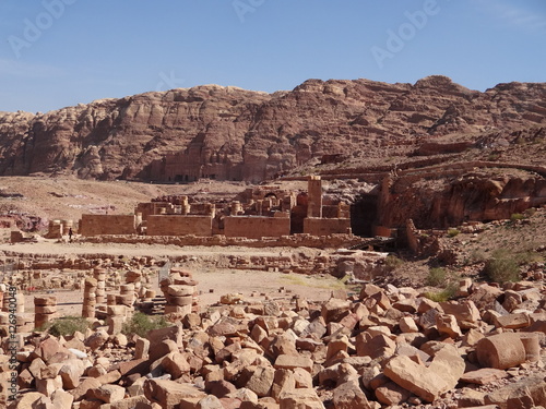 Jordanie   Petra   vue d ensemble