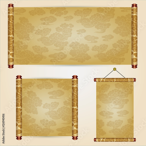 Various size of traditional chinese scroll