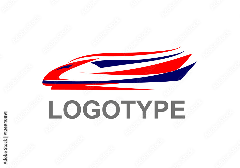 Train logo illustration on light background, emblem Train logo illustration on light background, emblem