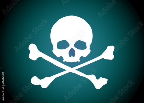 skull and bones pirate flag vector