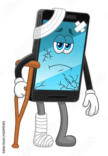 Broken mobile phone