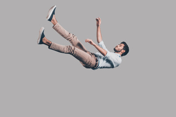 Man falling down. 