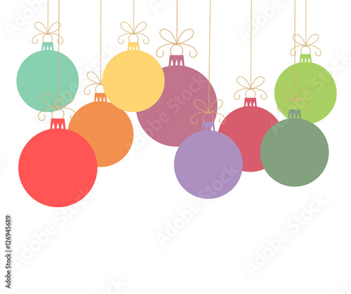 Christmas baubles vector