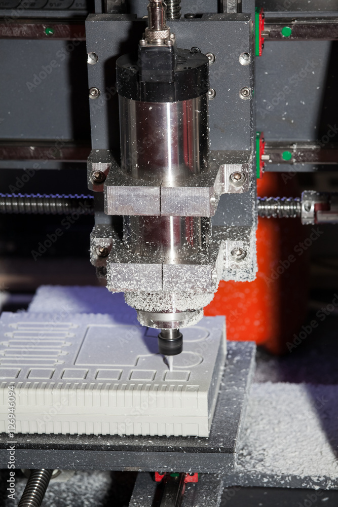 Wood milling machine in action close up process Wood milling machine in action close up process