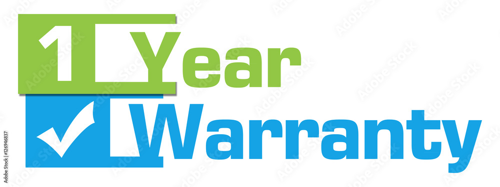 One Year Warranty Green Blue Abstract Stripes One Year Warranty Green Blue Abstract Stripes