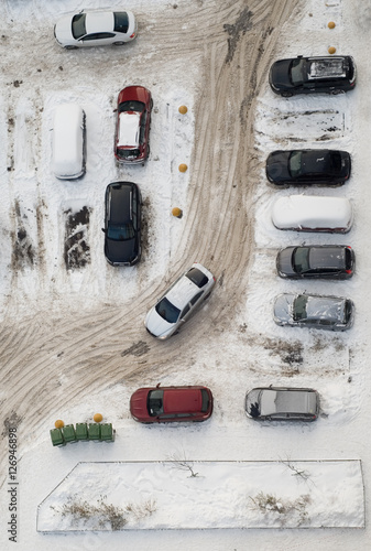 The parking near the house