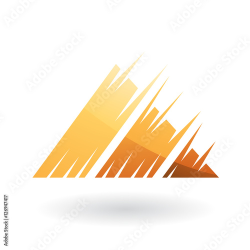 Striped Triangle Abstract Icon