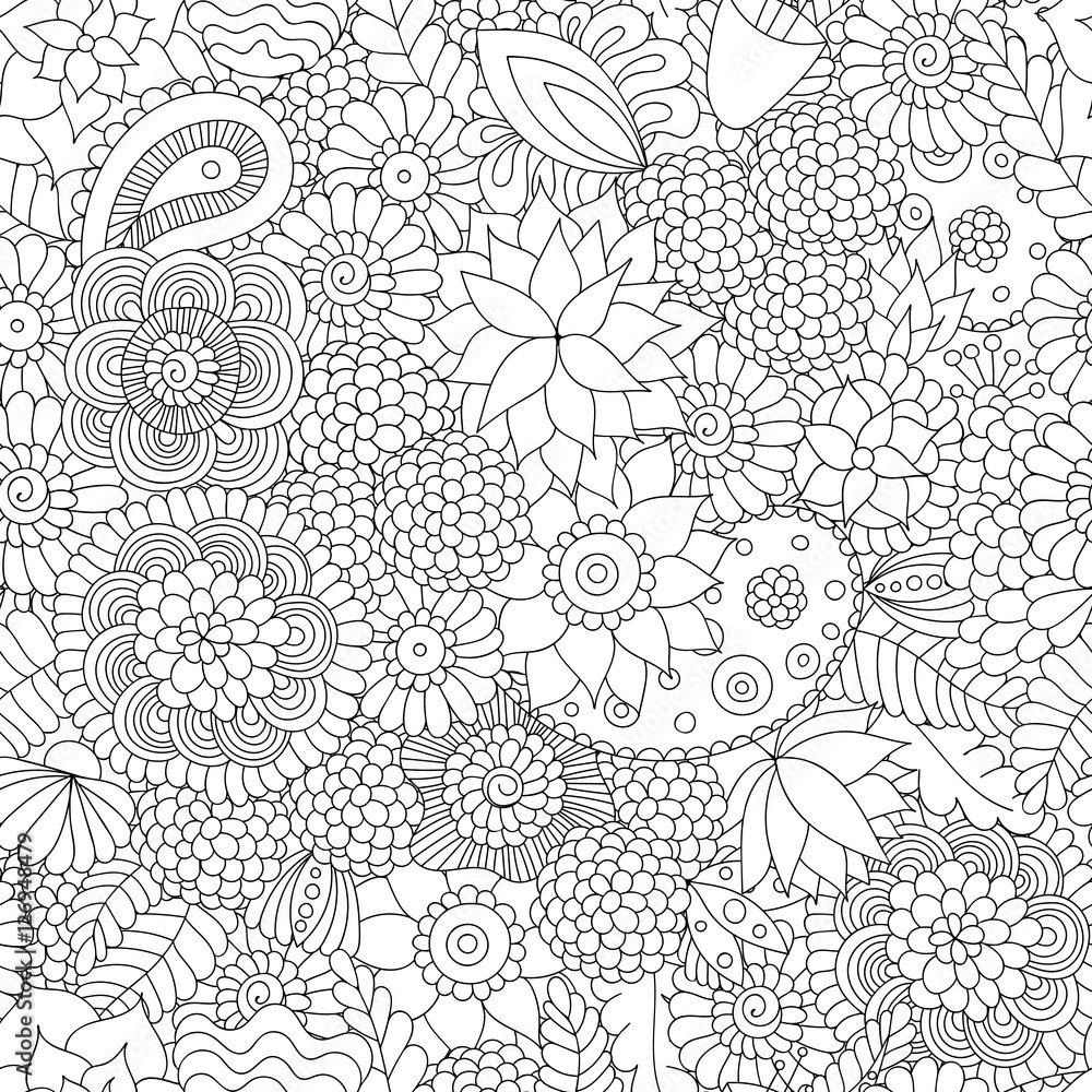 Doodle pattern black and white Doodle pattern black and white