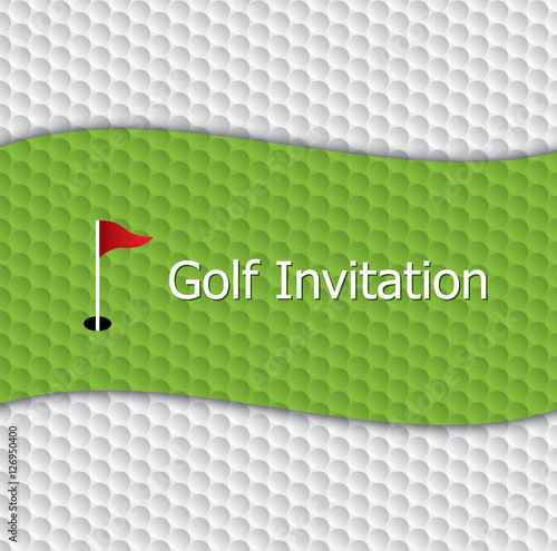 Golf invitation graphic design