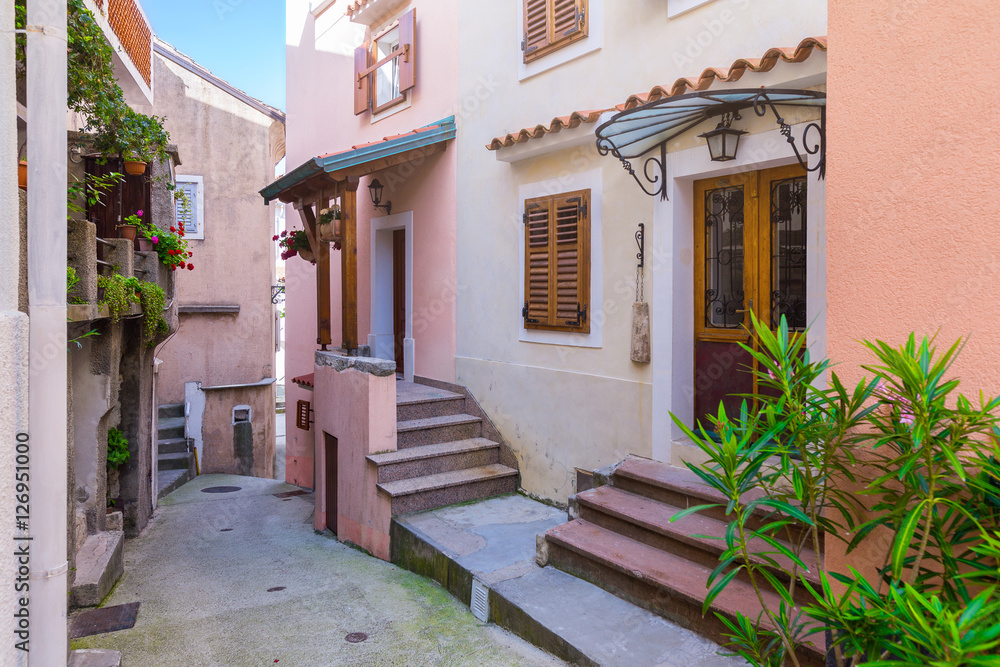 Obraz premium Traditional European Mediterranean architectural style in the st