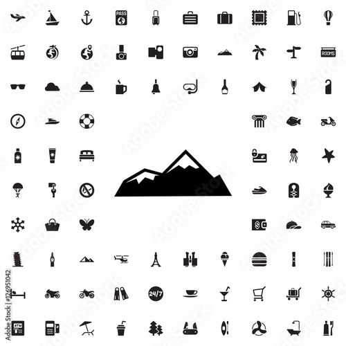 mountain icon illustration