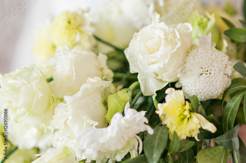  Wedding bouquet of eustomy, disheveled bouquet