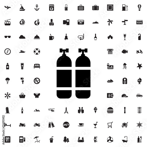 oxygen cylinder icon illustration