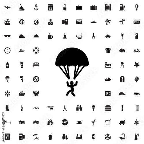 parachute icon illustration
