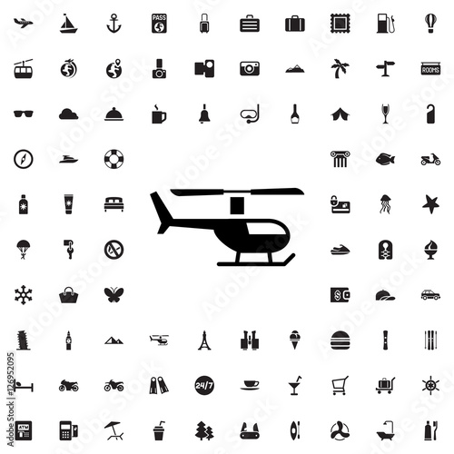 helicopter icon illustration