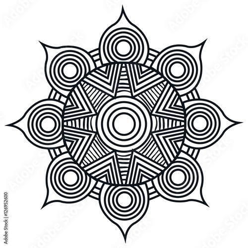 mandala art isolated icon vector illustration design