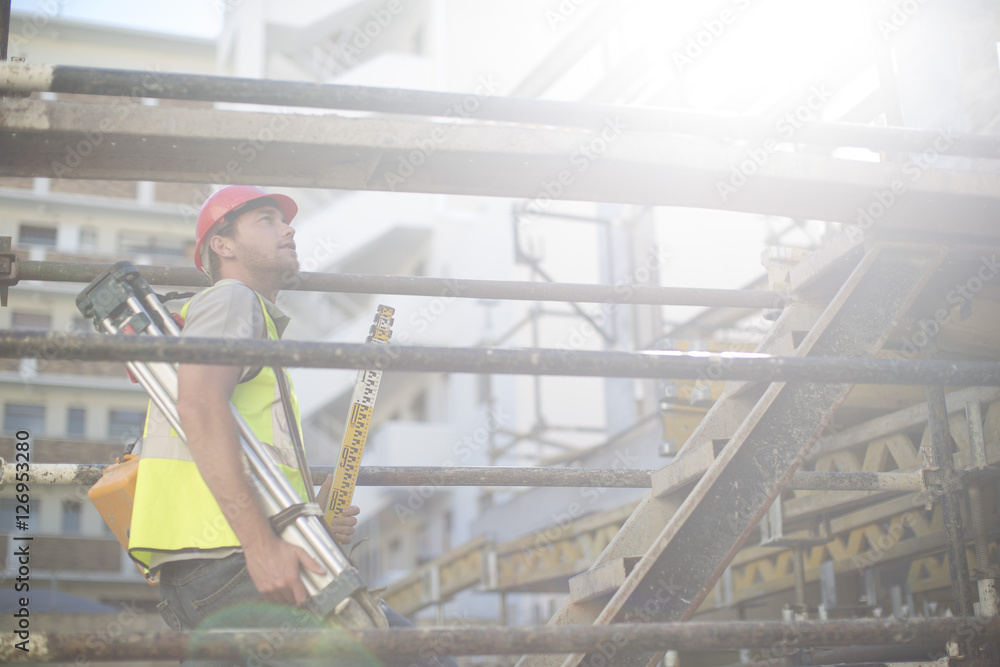 Surveyor on construction site Surveyor on construction site