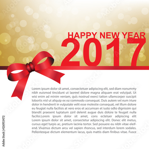 Happy new year 2017 card vector illustration