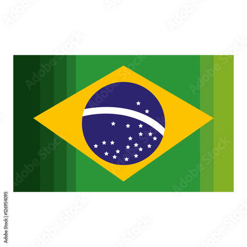 brazil flag isolated icon vector illustration design