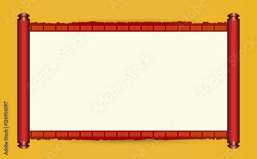 Traditional chinese paper scroll