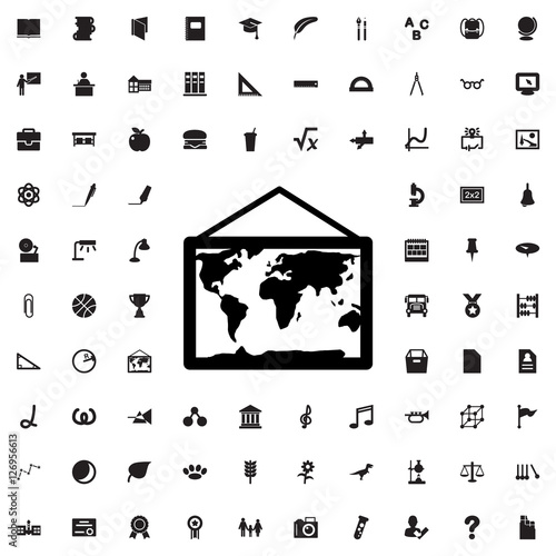 world map icon illustration