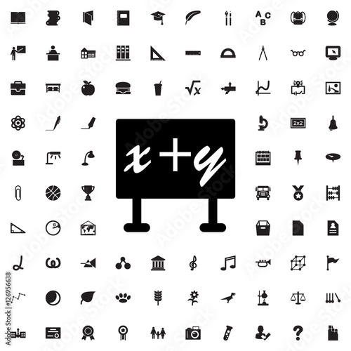 blackboard x+y icon illustr...