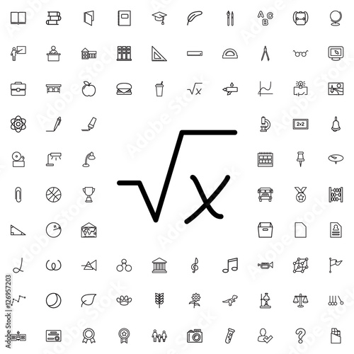 square root icon illustration