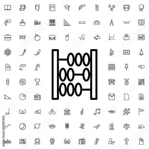 abacus icon illustration