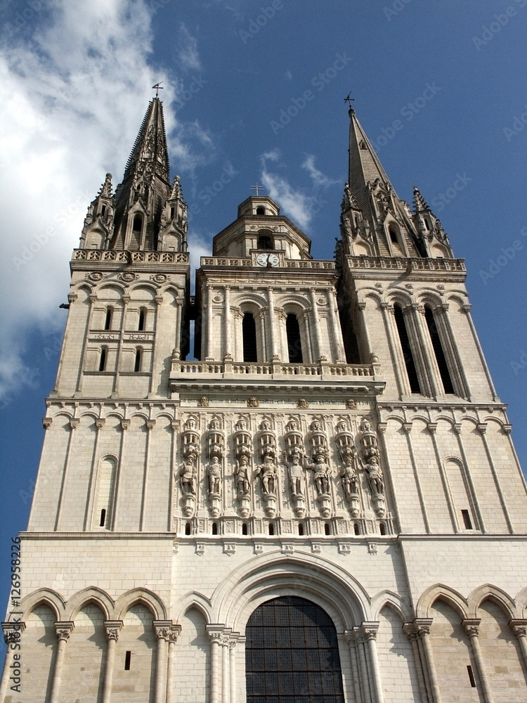 Fototapeta premium angers cathedral loire valley france