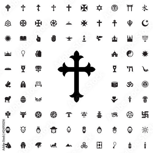 christian cross icon illust...