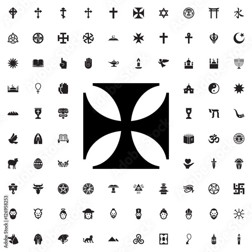 christian cross icon illust...