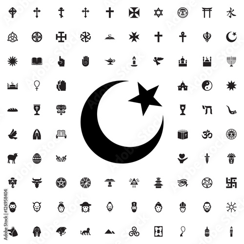 Islamic star icon illustration