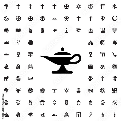 magic lamp icon illustration