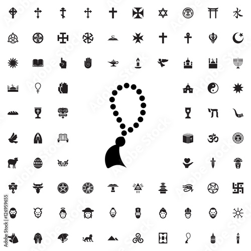 islamic rosary icon illustration