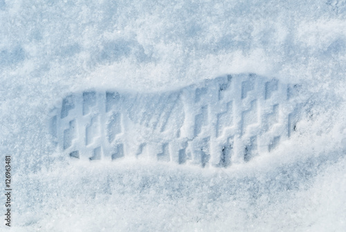 Footprint in snow