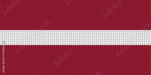 Knitted flag of Latvia