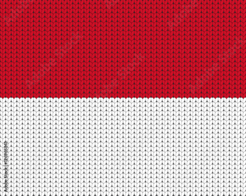 Knitted flag of Monaco