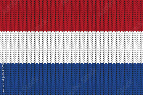 Knitted flag of Netherlands