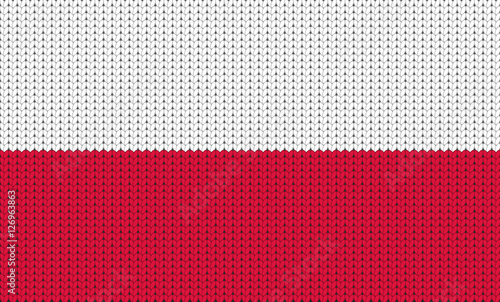 Knitted flag of Poland
