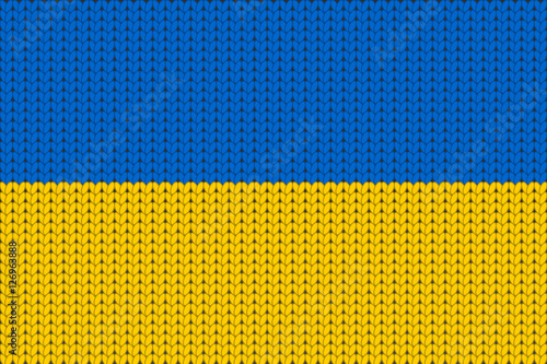 Knitted flag of Ukraine