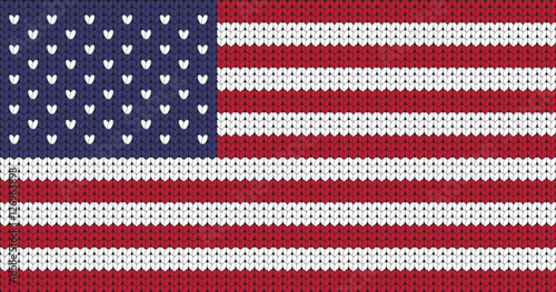 Knitted flag of USA