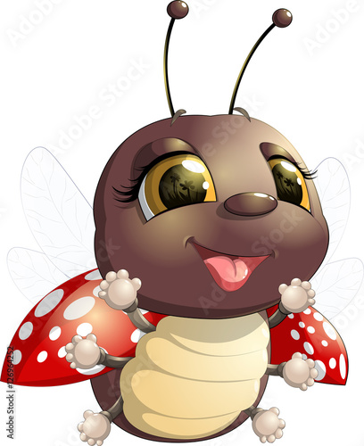 Cute ladybug cartoon