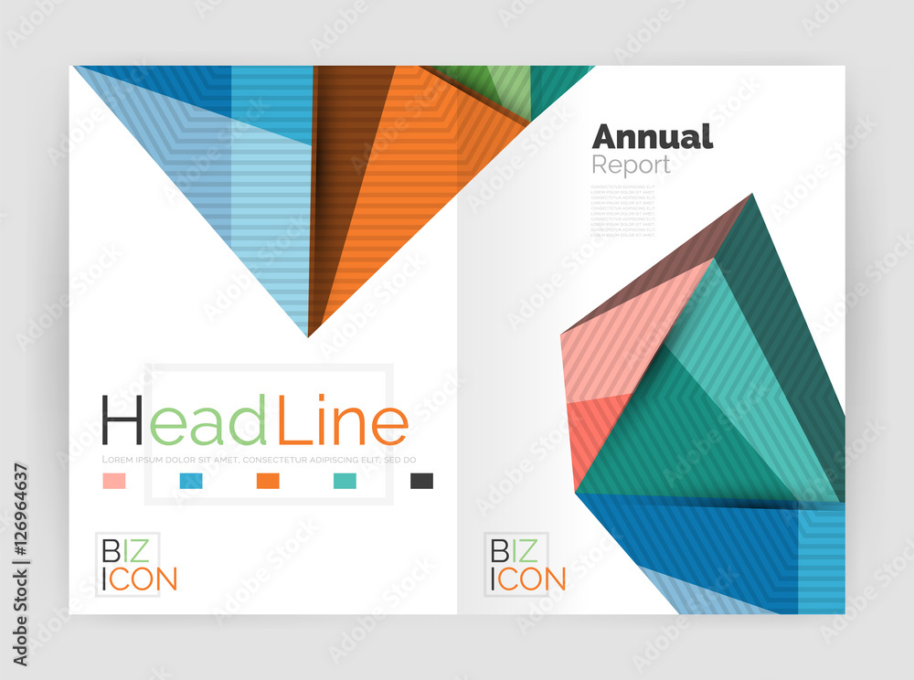 Low poly shapes design for business brochure template Low poly shapes design for business brochure template