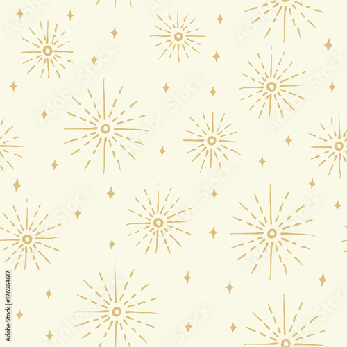 Christmas and New Year seamless pattern background