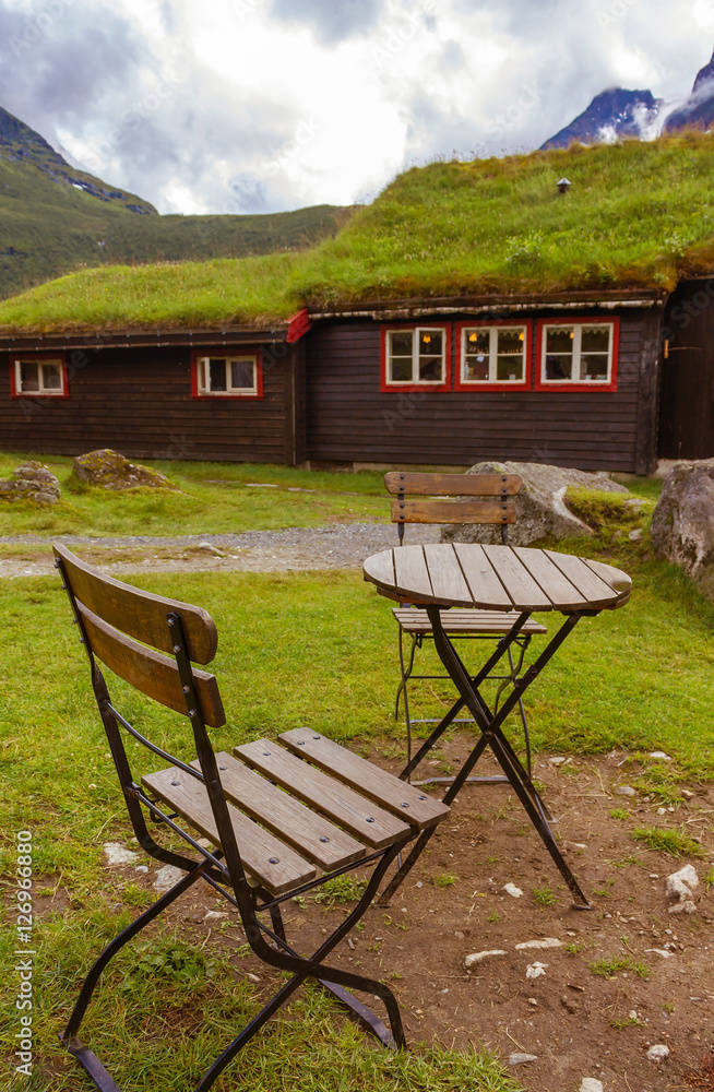 Relaxing Point in the norwegian mountain valley