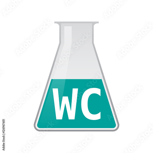 Isolated test tube with    the text WC