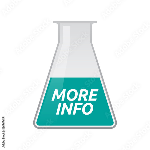 Isolated test tube with    the text MORE INFO