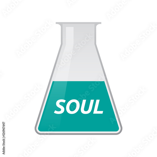 Isolated test tube with    the text SOUL