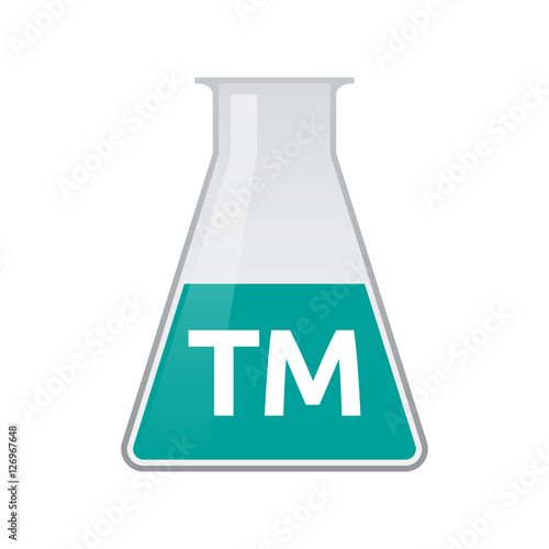 Isolated test tube with    the text TM
